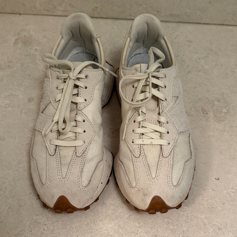 New Balance Cream and Gum Retro Running Sneakers - Picture 4 of 4